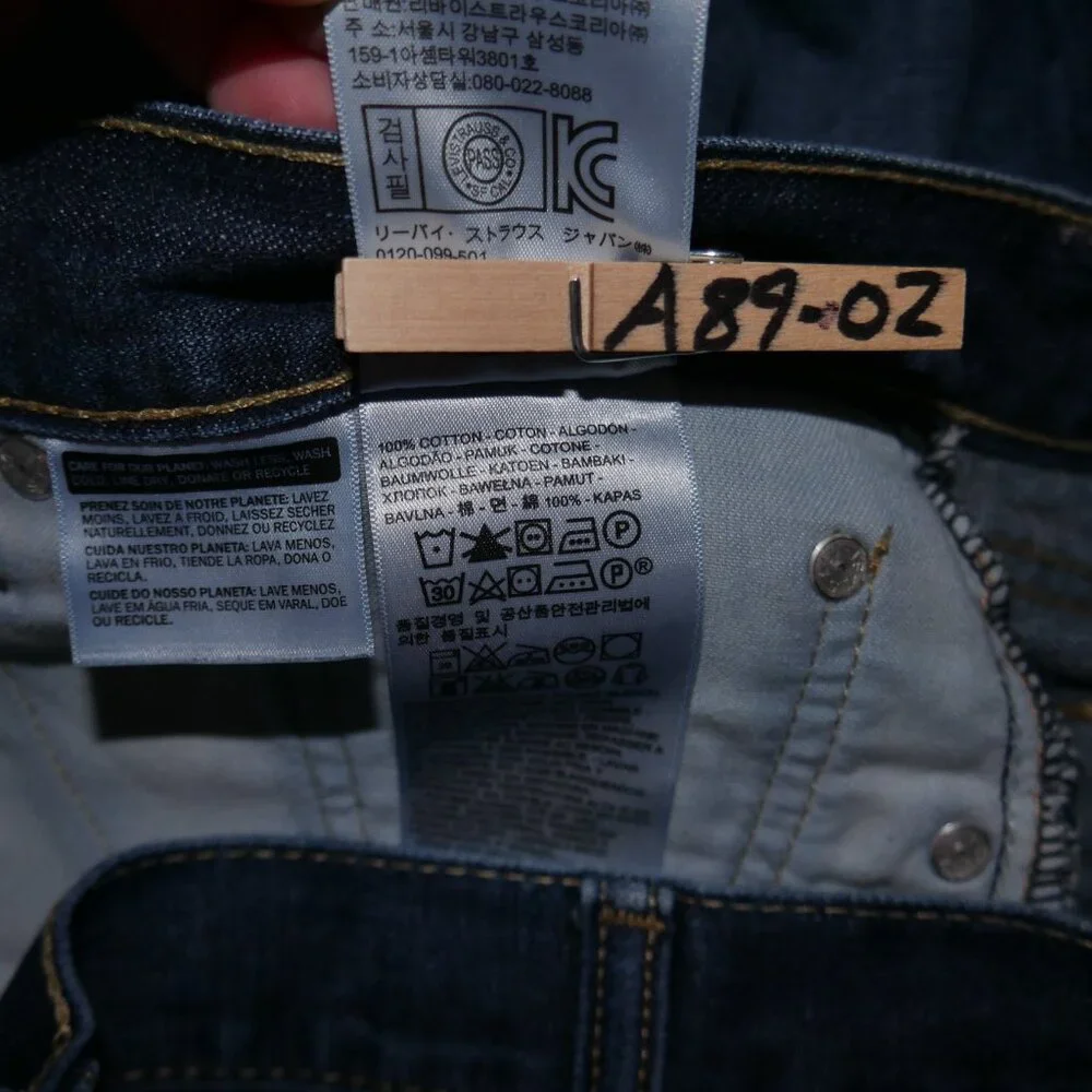 Levi's 513 Mens Size 38x30 Jeans Slim Straight Fit Dark Wash Slimming EUC